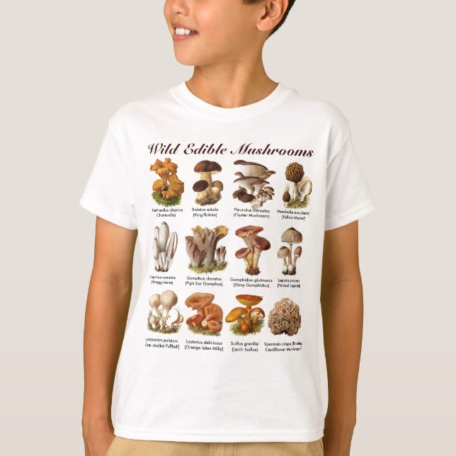 T-shirt Champignons comestibles sauvages (Devant)
