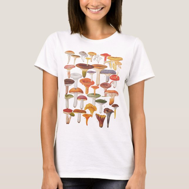 T-shirt Champignons de champignons de paris de Les (Devant)