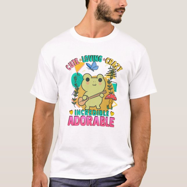 T-shirt Champignons de Grenouille Anime - Cute Kawaii - Lo (Devant)