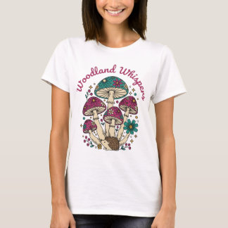 T-shirt Champignons et hérisson de bois