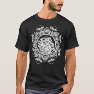 T-shirt Champignons Mandala Psychédélique Style tatouage H