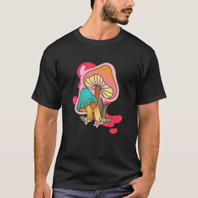 T-shirt Champignons mignons Mycologie Chasse Champignons H (Devant)