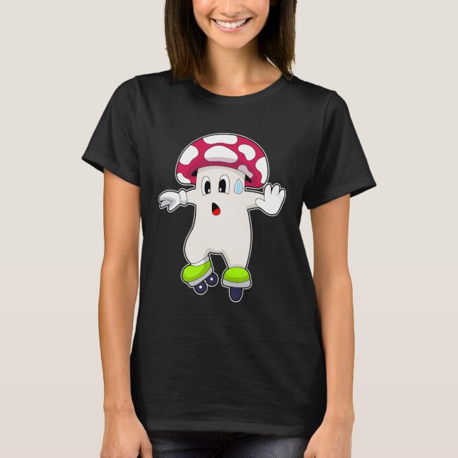 T-shirt Champignons Patinage en ligne Patins à rouleaux (Devant)