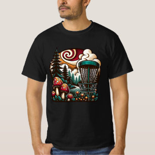 T-shirt Champignons Pop Art et parcours de Disc Golf en Ai