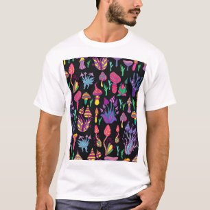 T-shirt Champignons psychédéliques Motif des couleurs arc-