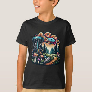 T-shirt Champignons rétro et terrain de golf Disc Ai Art