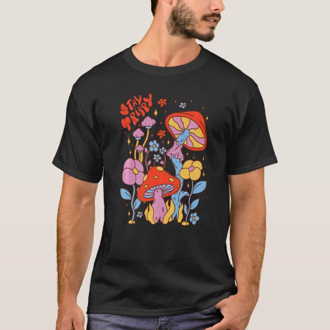 T-shirt champignons trippy psicodelic (Devant)