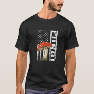 T-shirt Champignons USA Drapeau Amérique Champignons Morel