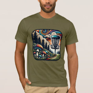 T-shirt Champignons vintages et terrain de golf Disc Ai Ar