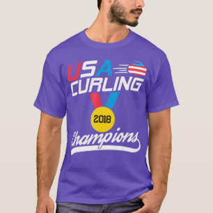 T-shirt Champion américain Red White et Blue Curling T 201
