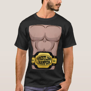 T-shirt Champion Ceinture Wrestler Costume Halloween Chemi