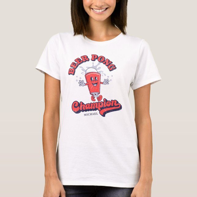 T-shirt Champion de Beer Pong Jeu de boisson drôle (Devant)