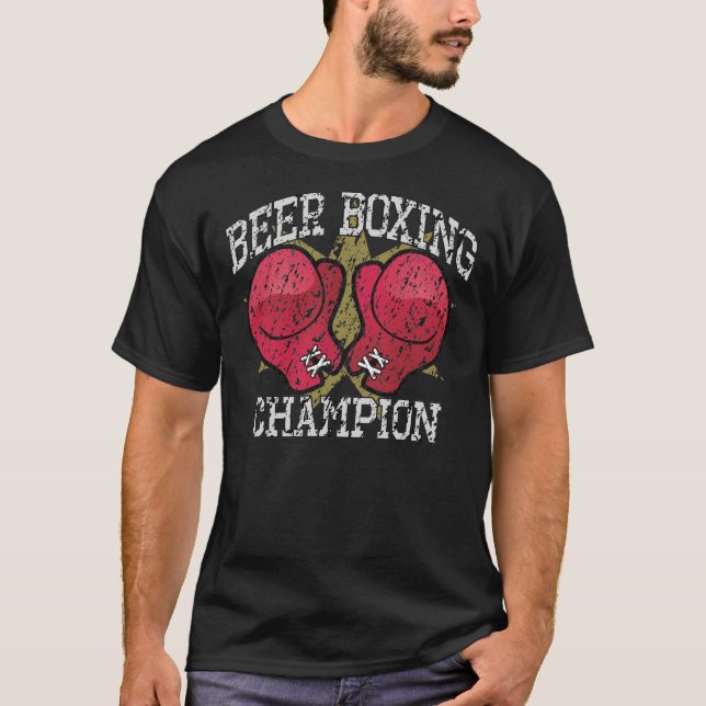 T-shirt Champion de boxe de bière (Devant)