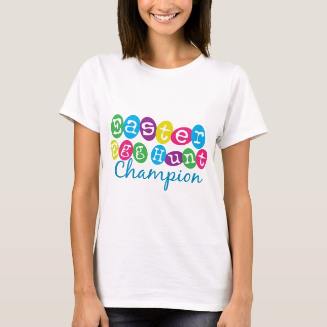 T-shirt Champion de chasse à oeuf de pâques (Devant)