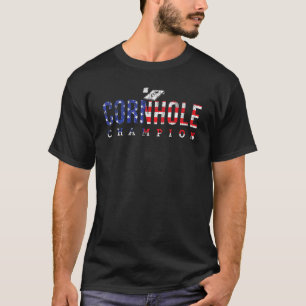 T-shirt Champion de Cornhole Drapeau Américain To