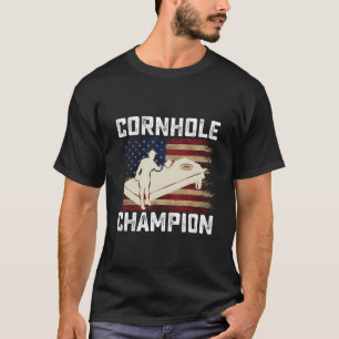 T-shirt Champion de Cornhole Drapeau Américain USA 4 Juill