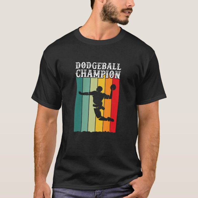 T-shirt Champion de Dodgeball Dodge Ball Champ Retro (Devant)
