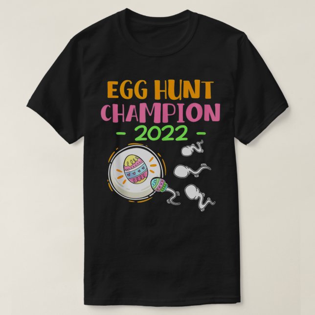 T-shirt Champion de la chasse aux œufs 2022 Dimanche de Pâ (Design devant)