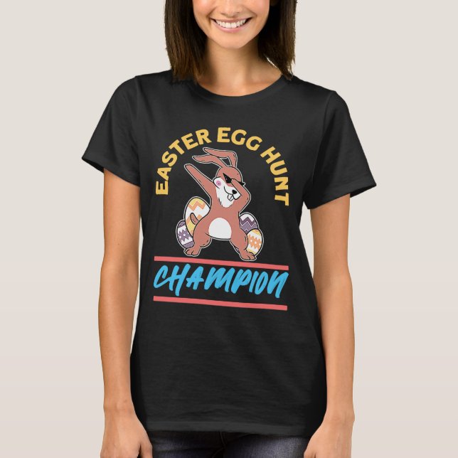 T-shirt Champion de la chasse aux oeufs de Pâques Bunny Ea (Devant)