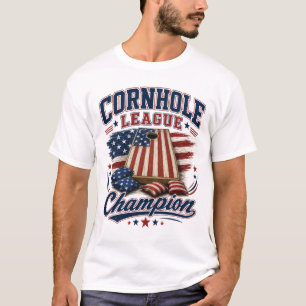 T-shirt Champion de la ligue de Cornhole tee patriotique