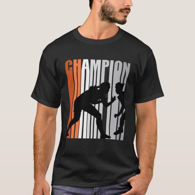 T-shirt Champion de Lutte Rétro Orange Anniversaire Ventil (Devant)