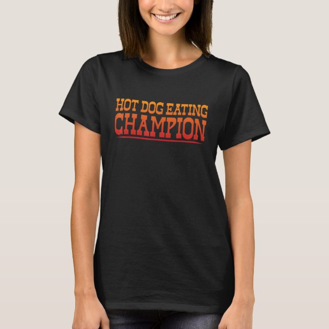 T-shirt Champion de mangeur de chien chaud (Devant)