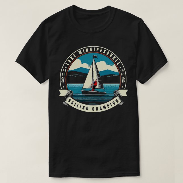 T-shirt Champion de voile du lac Winnipesaukee 1991 (Design devant)