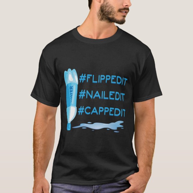 T-shirt Champion du championnat de renversement de bouteil (Devant)