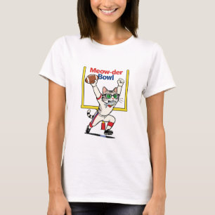 T-shirt Champion du Meow-der Bowl Chat de football américa