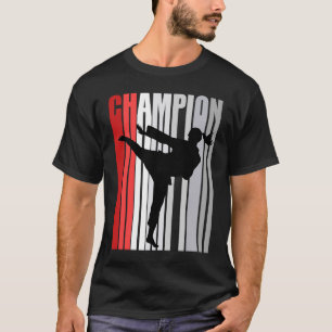 T-shirt Champion Rouge Du Karaté Sparring Concours D'Anniv