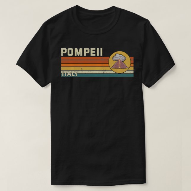 T-shirt Championnat de Lava Retro Pompeii Italie Parkour G (Design devant)