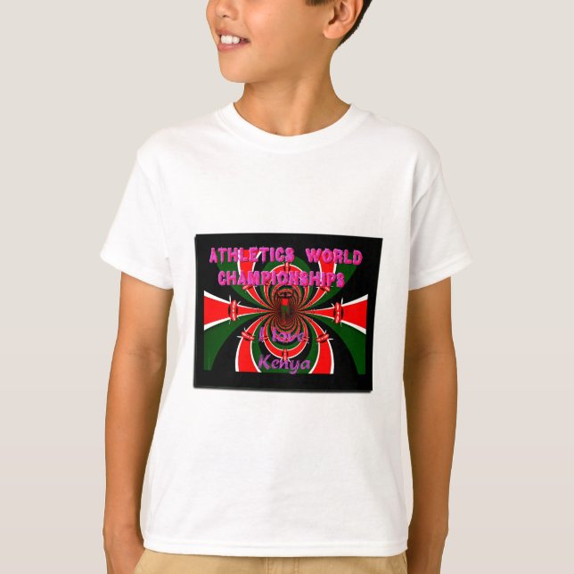 T-shirt Championnats du monde d'athlétisme du Kenya : Drap (Devant)