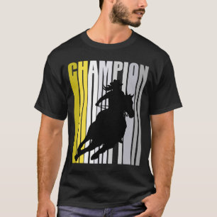 T-shirt Championne championne de cow-girl jaune équitation