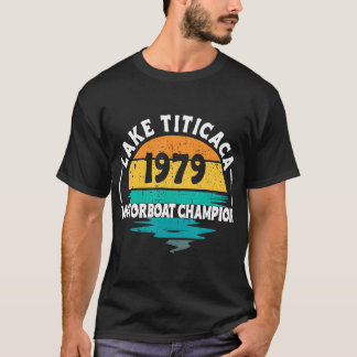 T-shirt championne de bateau à moteur du lac Titic