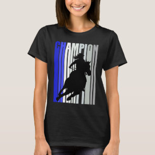 T-shirt Championne de rodéo de barils à cheval de country 