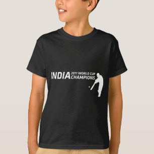 T-shirt Champions 2011 de coupe du monde de l'Inde