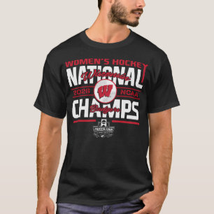 T-shirt Champions nationaux des Badgers du Wisconsin femme