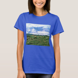 T-shirt Champs de blé avec meules de Vincent van Gogh