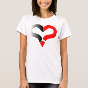 T-shirt Chance à l'amour cœur point d'interrogation T-shir