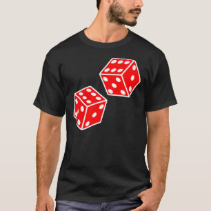 T-shirt CHANCE. DOUBLE SIX. DICE, DICE ROUGE, Jette les dé