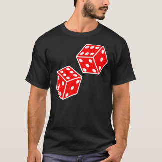 T-shirt CHANCE. DOUBLE SIX. DICE, DICE ROUGE, Jette les dé