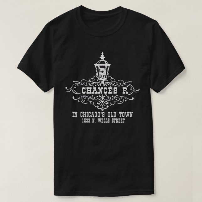 T-shirt Chances R Restaurant, Chicago et Chicago (Design devant)