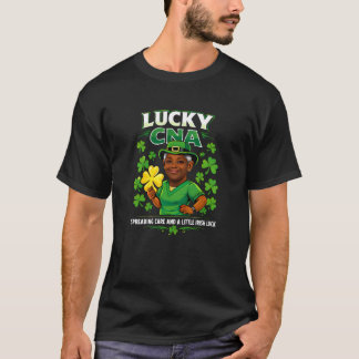 T-shirt Chanceux CNA Saint-Patrick Infirmière Fierté Irlan