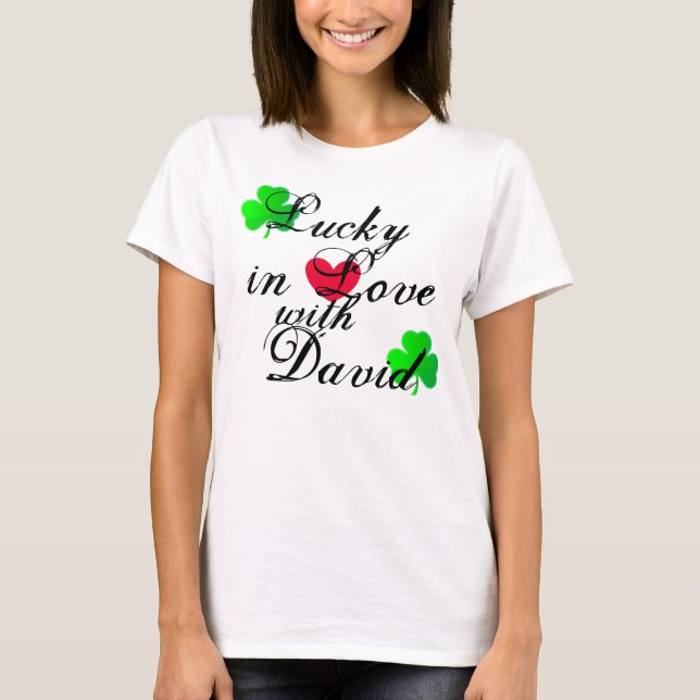 T-shirt Chanceux dans l'amour (Devant)
