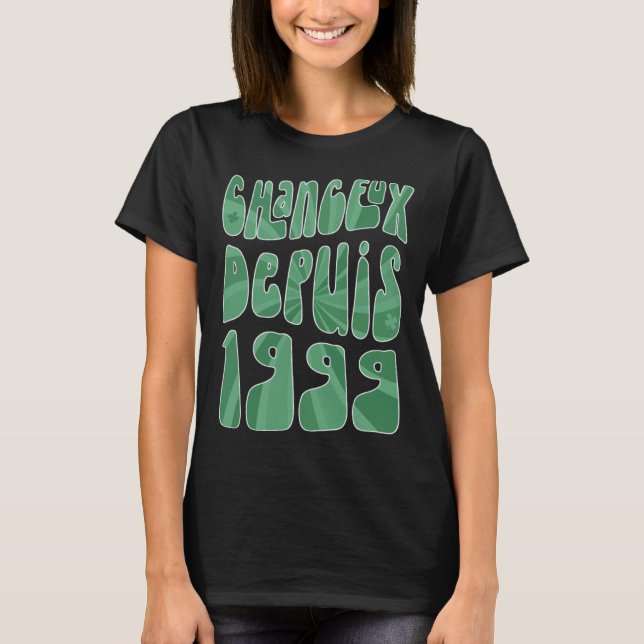 T-shirt Chanceux depuis 1999 24 Ans Anniversaire St Patric (Devant)