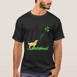 T-shirt Chanceux Golden Retriever Chien Trèfle St Patrick