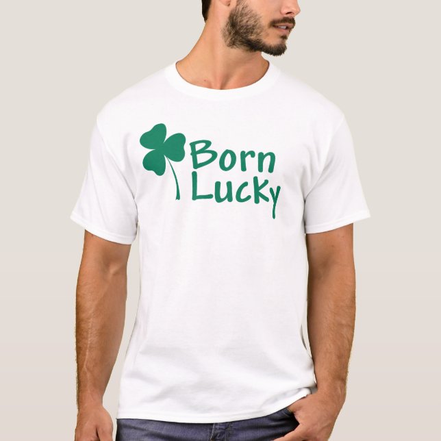 T-shirt Chanceux né (Devant)