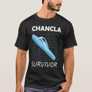 T-shirt Chancla Survivor Funny Mexicain et latin Espagnol 