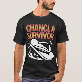 T-shirt Chancla Survivor Latin Family Humor friend