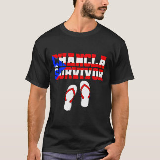 T-shirt Chancla Survivor Porto Rico Funny Spanish Joke Gi
